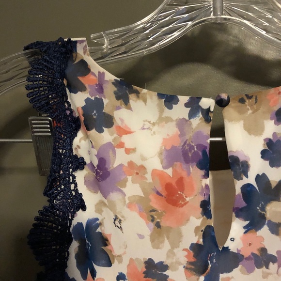 Co-ord skirt set with embroidered borders floral 6 - Picture 6 of 15